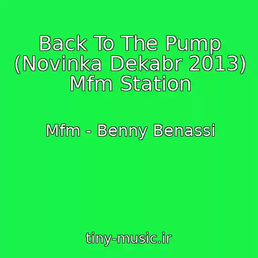 کاور آهنگ Back To The Pump (Novinka Dekabr 2013) Mfm Station از Mfm - Benny Benassi