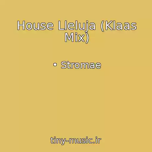 کاور آهنگ House Lleluja (Klaas Mix) از • Stromae