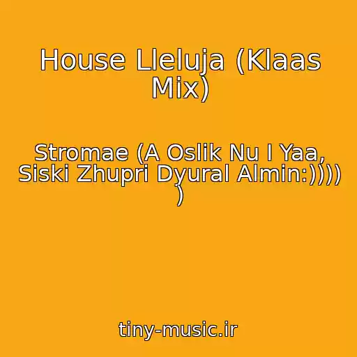 کاور آهنگ House Lleluja (Klaas Mix) از Stromae (A Oslik Nu I Yaa, Siski Zhupri Dyural Almin:)))) )