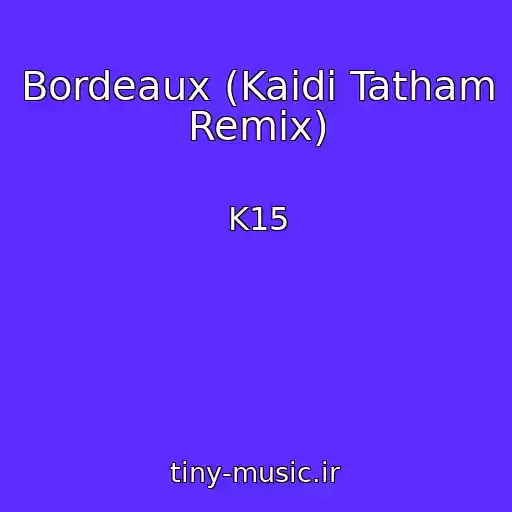 کاور آهنگ Bordeaux (Kaidi Tatham Remix) از K15