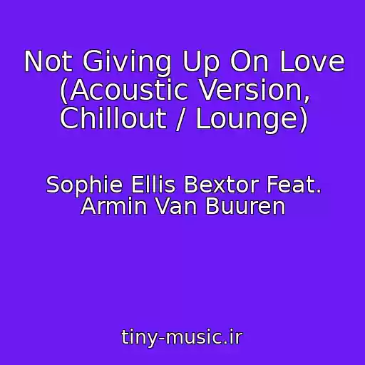 کاور آهنگ Not Giving Up On Love (Acoustic Version, Chillout / Lounge) از Sophie Ellis Bextor Feat. Armin Van Buuren