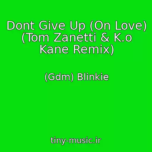 کاور آهنگ Dont Give Up (On Love) (Tom Zanetti & K.o Kane Remix) از (Gdm) Blinkie