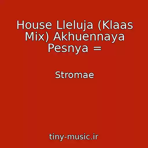 کاور آهنگ House Lleluja (Klaas Mix) Akhuennaya Pesnya = از Stromae