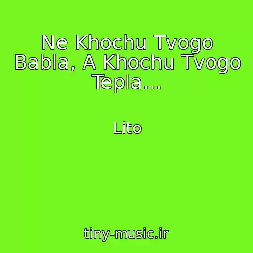 کاور آهنگ Ne Khochu Tvogo Babla, A Khochu Tvogo Tepla... از Lіto