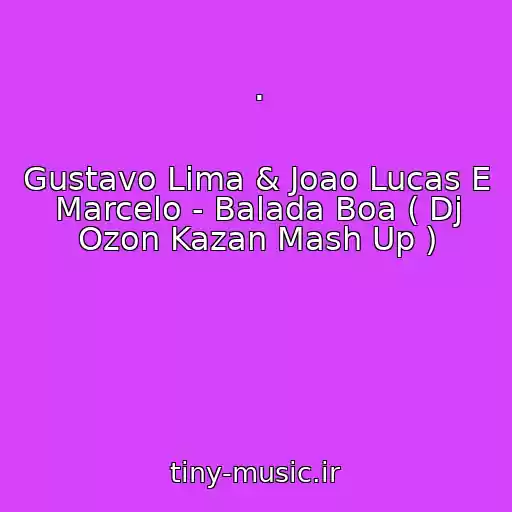کاور آهنگ . از Gustavo Lima & Joao Lucas E Marcelo - Balada Boa ( Dj Ozon Kazan Mash Up )