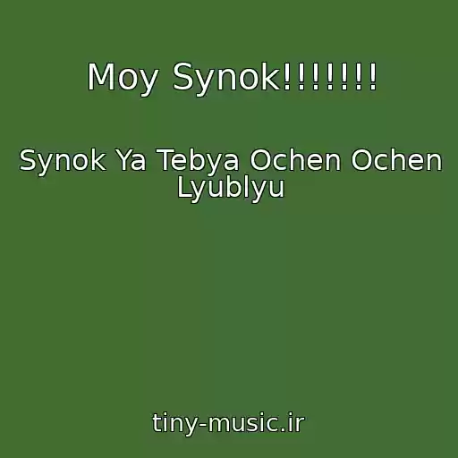 کاور آهنگ Moy Synok!!!!!!! از Synok Ya Tebya Ochen Ochen Lyublyu