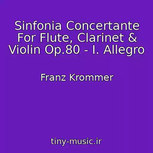 کاور آهنگ Sinfonia Concertante For Flute, Clarinet & Violin Op.80 - I. Allegro از Franz Krommer