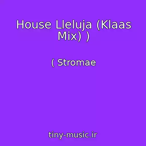 کاور آهنگ House Lleluja (Klaas Mix) ) از ( Stromae