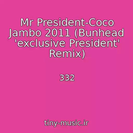 کاور آهنگ Mr President-Coco Jambo 2011 (Bunhead 'exclusive President' Remix) از 332