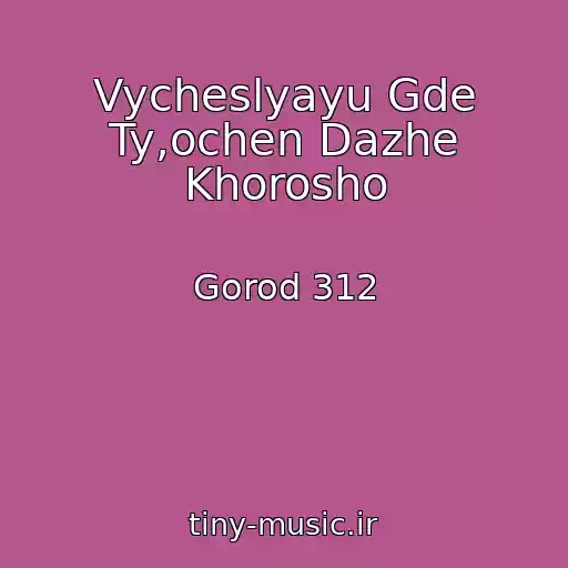 کاور آهنگ Vycheslyayu Gde Ty,ochen Dazhe Khorosho از Gorod 312