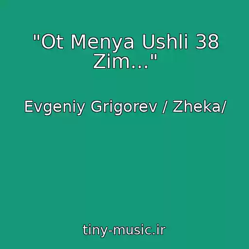 کاور آهنگ "Ot Menya Ushli 38 Zim..." از Evgeniy Grigorev / Zheka/