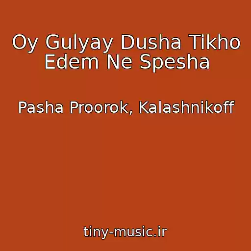 کاور آهنگ Oy Gulyay Dusha Tikho Edem Ne Spesha از Pasha Proorok, Kalashnikoff
