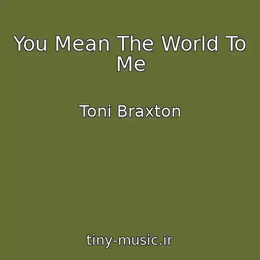 کاور آهنگ You Mean The World To Me از Toni Braxton