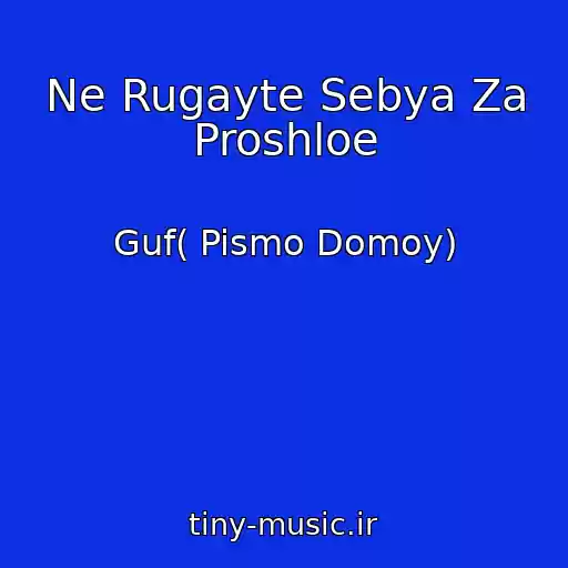 کاور آهنگ Ne Rugayte Sebya Za Proshloe از Guf( Pismo Domoy)