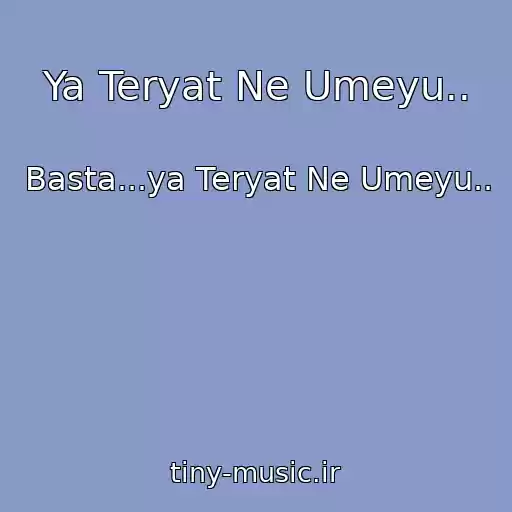 کاور آهنگ Ya Teryat Ne Umeyu.. از Basta...ya Teryat Ne Umeyu..