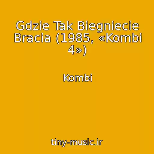 کاور آهنگ Gdzie Tak Biegniecie Bracia (1985, «Kombi 4») از Kombi