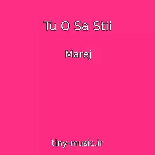 کاور آهنگ Tu O Sa Stii از Marej