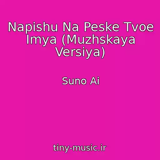 کاور آهنگ Napishu Na Peske Tvoe Imya (Muzhskaya Versiya) از Suno Ai