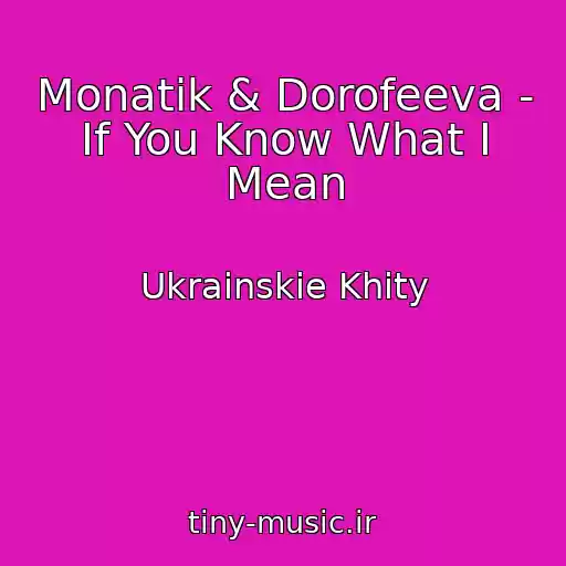 کاور آهنگ Monatik & Dorofeeva - If You Know What I Mean از Ukrainskie Khity