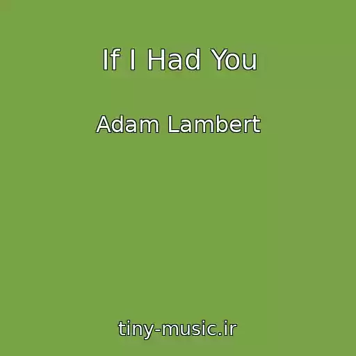 کاور آهنگ If I Had You از Adam Lambert