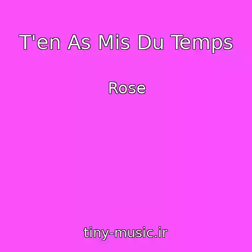 کاور آهنگ T'en As Mis Du Temps از Rose