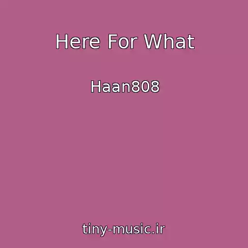 کاور آهنگ Here For What از Haan808