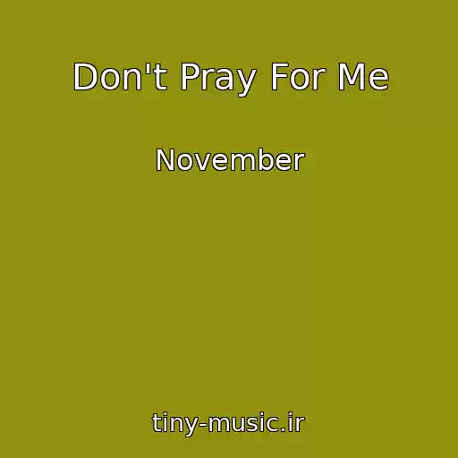 کاور آهنگ Don't Pray For Me از November