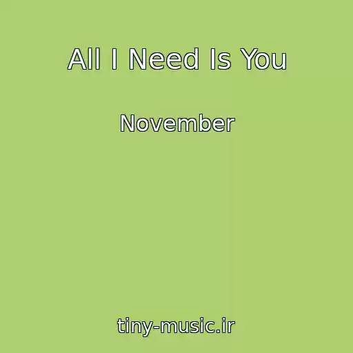 کاور آهنگ All I Need Is You از November