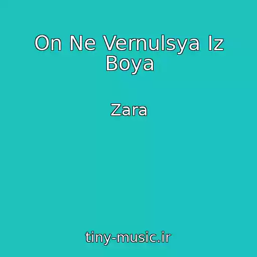 کاور آهنگ On Ne Vernulsya Iz Boya از Zara