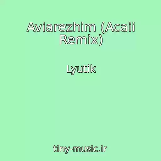 کاور آهنگ Aviarezhim (Acaii Remix) از Lyutik