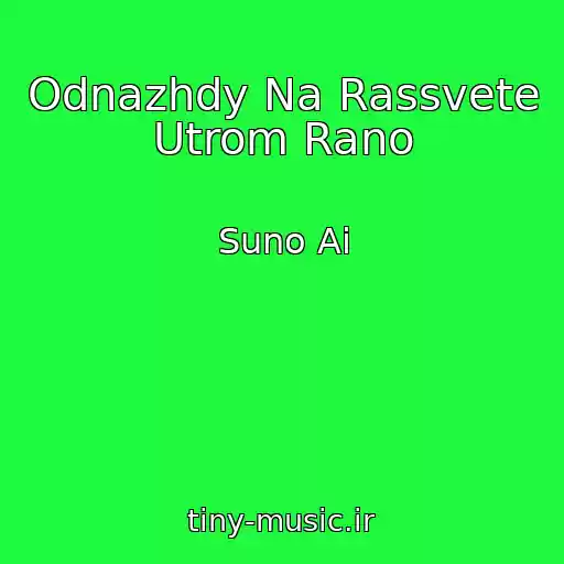 کاور آهنگ Odnazhdy Na Rassvete Utrom Rano از Suno Ai