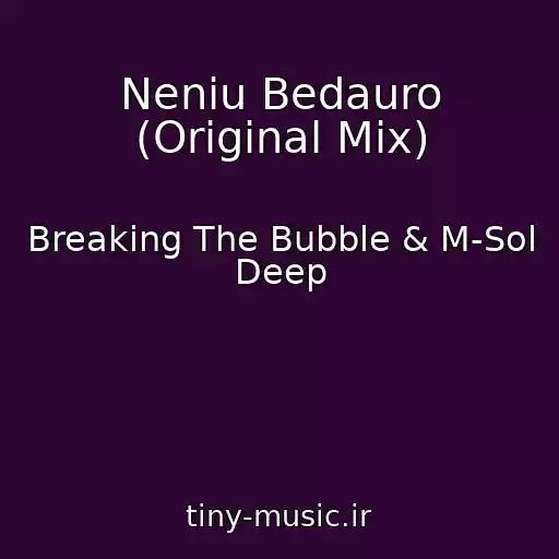 کاور آهنگ Neniu Bedauro (Original Mix) از Breaking The Bubble & M-Sol Deep