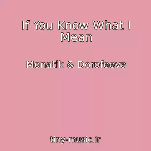 کاور آهنگ If You Know What I Mean از Monatik & Dorofeeva