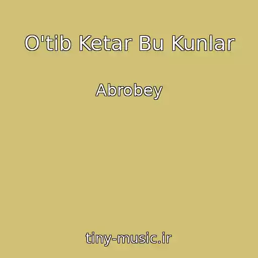کاور آهنگ O'tib Ketar Bu Kunlar از Abrobey
