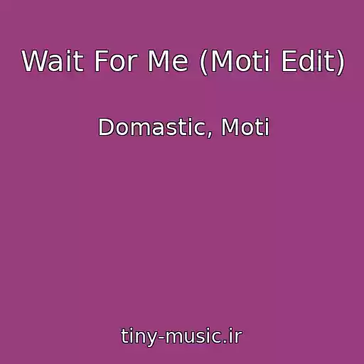 کاور آهنگ Wait For Me (Moti Edit) از Domastic, Moti