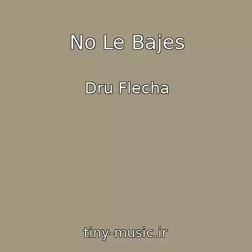 کاور آهنگ No Le Bajes از Dru Flecha