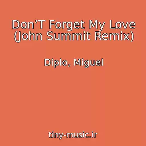 کاور آهنگ Don’T Forget My Love (John Summit Remix) از Diplo, Miguel