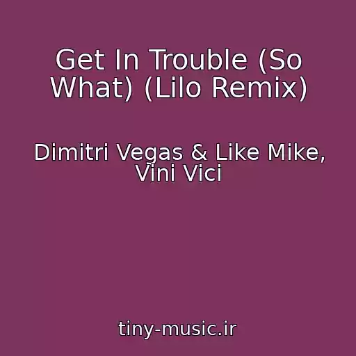 کاور آهنگ Get In Trouble (So What) (Lilo Remix) از Dimitri Vegas & Like Mike, Vini Vici