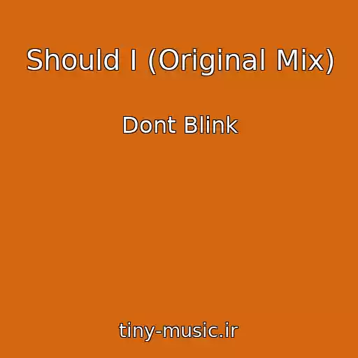 کاور آهنگ Should I (Original Mix) از Dont Blink