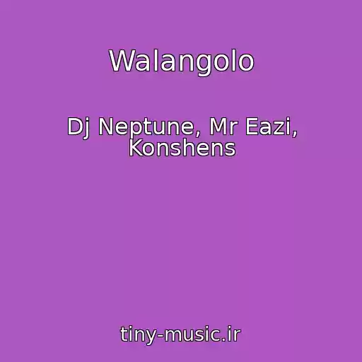 کاور آهنگ Walangolo از Dj Neptune, Mr Eazi, Konshens