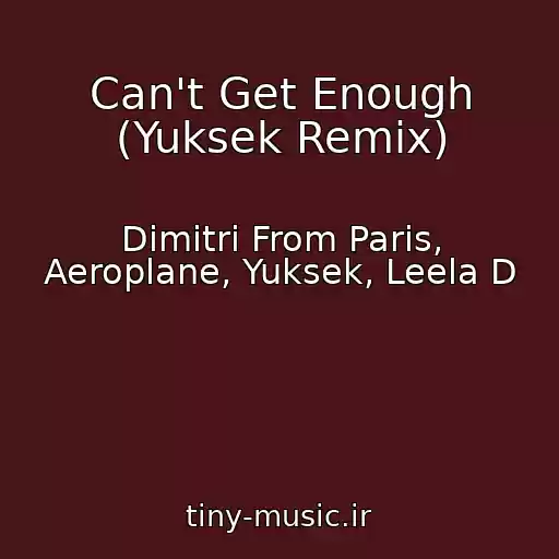 کاور آهنگ Can't Get Enough (Yuksek Remix) از Dimitri From Paris, Aeroplane, Yuksek, Leela D