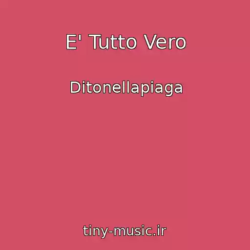 کاور آهنگ E' Tutto Vero از Ditonellapiaga