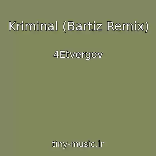 کاور آهنگ Kriminal (Bartiz Remix) از 4Etvergov