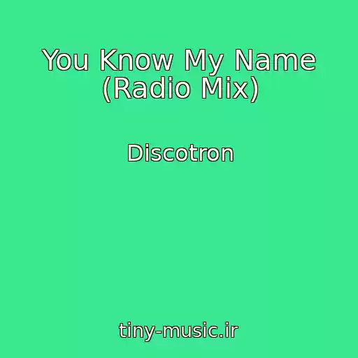 کاور آهنگ You Know My Name (Radio Mix) از Discotron