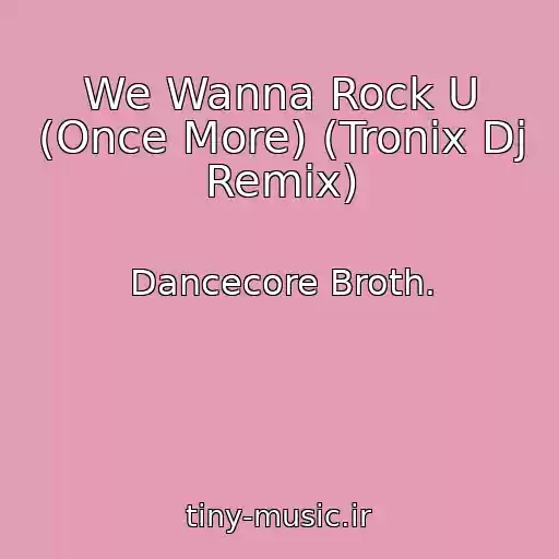 کاور آهنگ We Wanna Rock U (Once More) (Tronix Dj Remix) از Dancecore Broth.