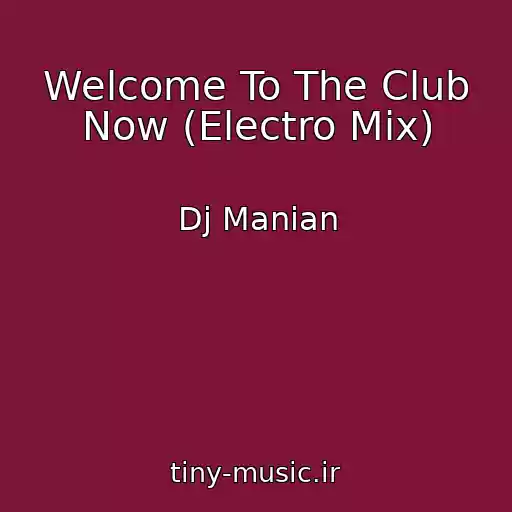 کاور آهنگ Welcome To The Club Now (Electro Mix) از Dj Manian