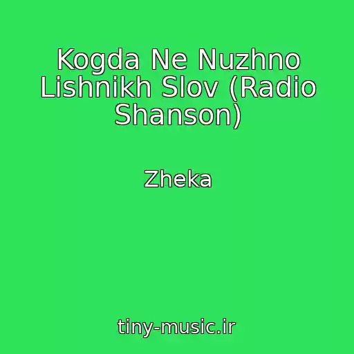 کاور آهنگ Kogda Ne Nuzhno Lishnikh Slov (Radio Shanson) از Zheka