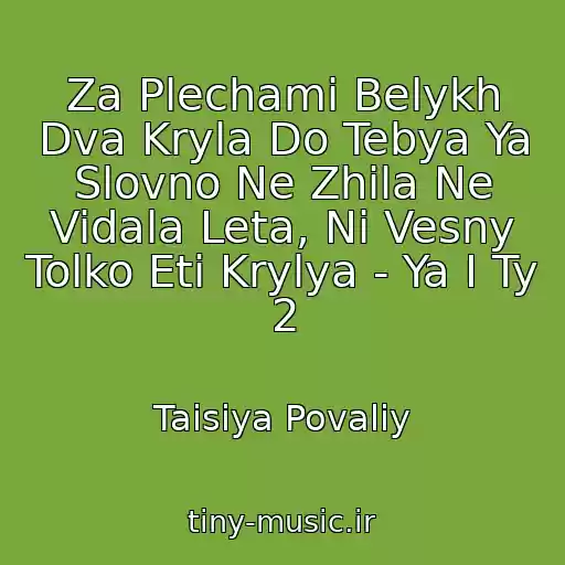 کاور آهنگ Za Plechami Belykh Dva Kryla Do Tebya Ya Slovno Ne Zhila Ne Vidala Leta, Ni Vesny Tolko Eti Krylya - Ya I Ty 2 از Taisiya Povaliy