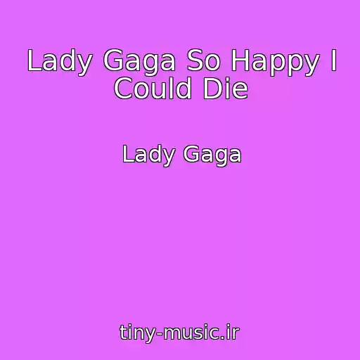 کاور آهنگ Lady Gaga So Happy I Could Die از Lady Gaga
