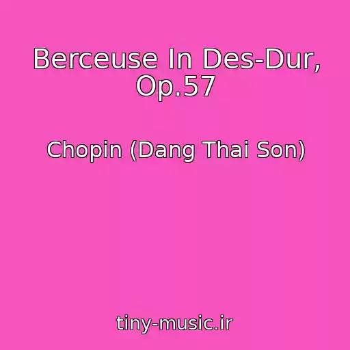 کاور آهنگ Berceuse In Des-Dur, Op.57 از Chopin (Dang Thai Son)